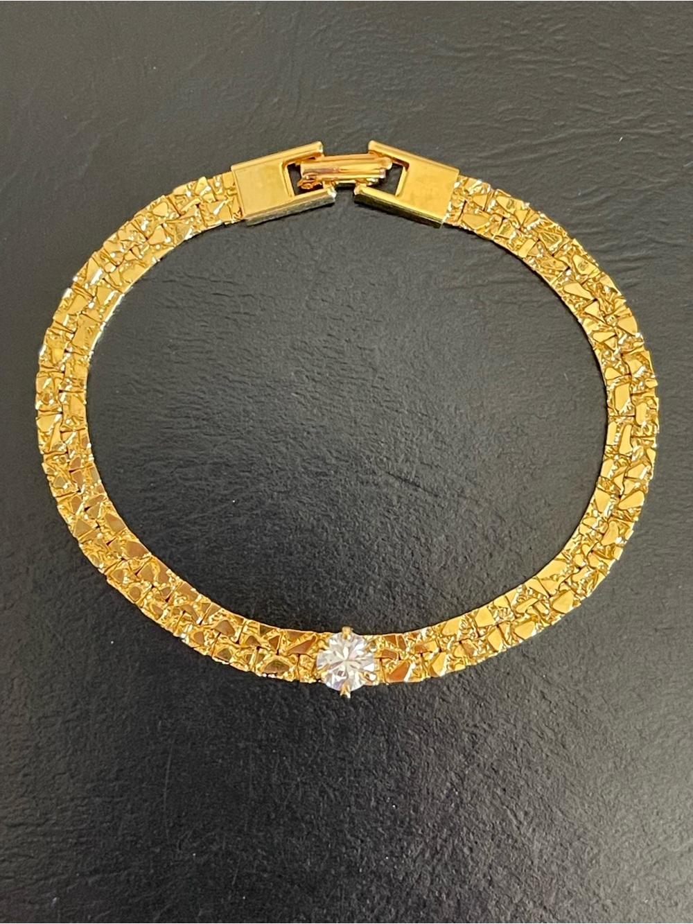 Classic gold tone Rhinestone bracelet.